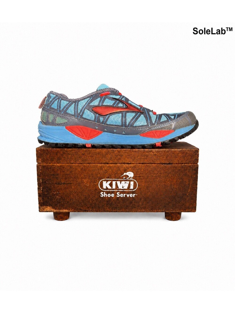 Brooks Cascadia 8 Womens 9 B Blue Red Trail Running Hiking Shoes 1201271B405